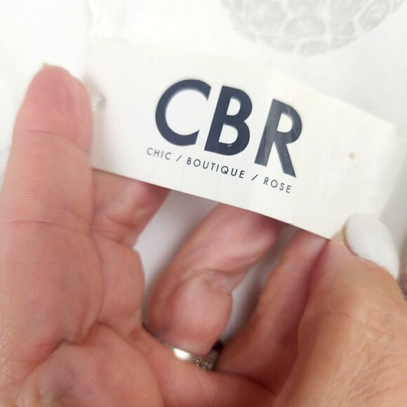 CBR Pineapple Print Pullover Blouse Ruffled Collar Women's Small - Picture 7 of 14